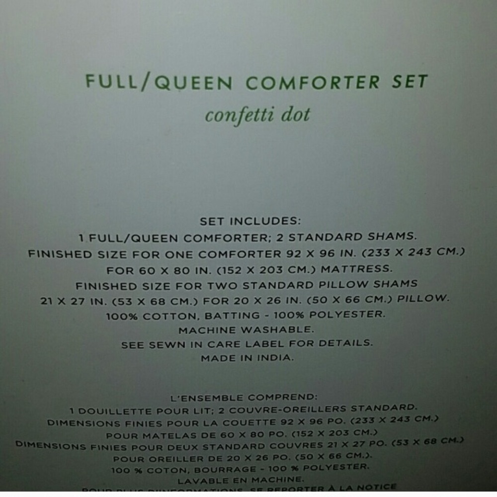 Kate spade Confetti dot full queen comforter set - Picture 5 of 5